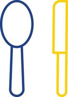 Cutlery Line Two Colour Icon Design vector