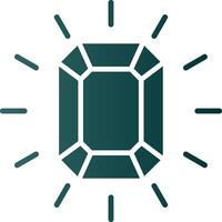 Gem Glyph Gradient Icon vector