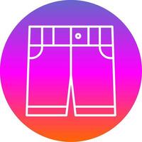 Shorts Line Gradient Circle Icon vector