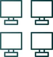 Monitors Line Gradient Icon vector