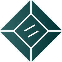 Gem Glyph Gradient Icon vector