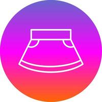 Skirt Line Gradient Circle Icon vector