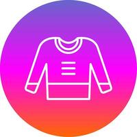 Jumper Line Gradient Circle Icon vector