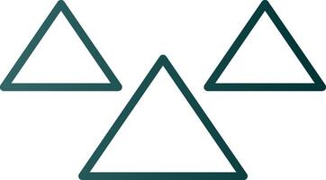 triangulos línea degradado icono vector