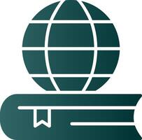 Global Education Glyph Gradient Icon vector