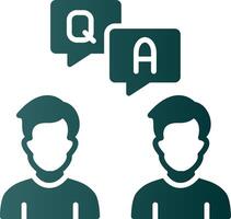 Question And Answer Glyph Gradient Icon vector