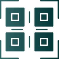 Qr Code Glyph Gradient Icon vector