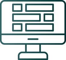Dashboard Line Gradient Icon vector