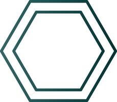 Hexagon Line Gradient Icon vector