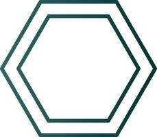 Hexagon Line Gradient Icon vector