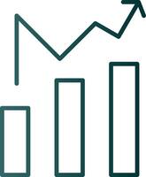 Chart Line Gradient Icon vector