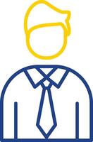 Employee Line Two Colour Icon Design vector