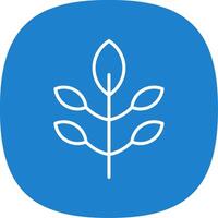 Plant Line Curve Icon Design vector