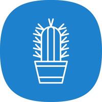 Succulent Line Curve Icon Design vector