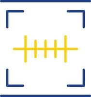 Barcode Scan Line Two Colour Icon Design vector