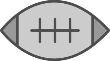 Football Line Filled Greyscale Icon Design vector