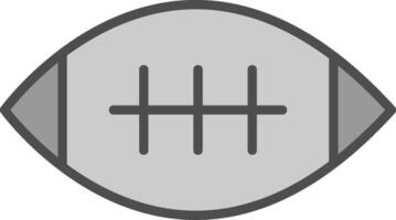 Football Line Filled Greyscale Icon Design vector