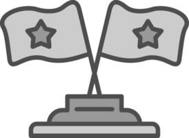 Flags Line Filled Greyscale Icon Design vector