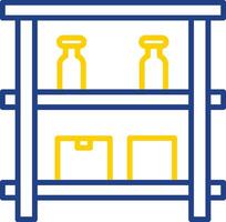 Shelves Line Two Colour Icon Design vector