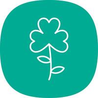 Clover Line Curve Icon Design vector