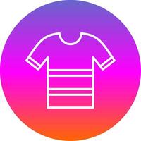 Shirt Line Gradient Circle Icon vector