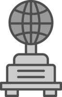 Globe Line Filled Greyscale Icon Design vector