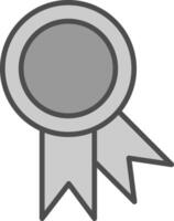 Ribbon Line Filled Greyscale Icon Design vector