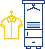 Coat Rack Line Two Colour Icon Design vector