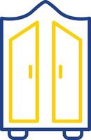 Wardrobe Line Two Colour Icon Design vector