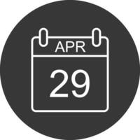 April Line Inverted Icon Design vector