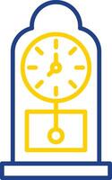 Grandfather Clock Line Two Colour Icon Design vector