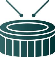 Snare Drum Glyph Gradient Icon vector