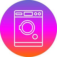 Tumble Dryer Line Gradient Circle Icon vector