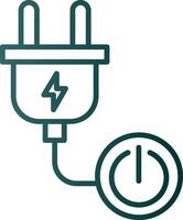 Power Button Line Gradient Icon vector