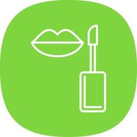 Lipgloss Line Curve Icon Design vector