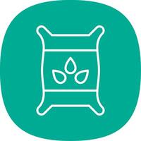 Seed Bag Line Curve Icon Design vector