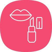 Lip Balm Line Curve Icon Design vector