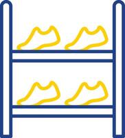 Shoe Rack Line Two Colour Icon Design vector