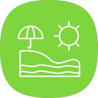 Beach Line Curve Icon Design vector