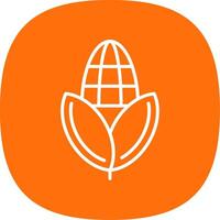 Corn Line Curve Icon Design vector