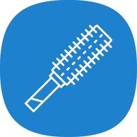 Hairbrush Line Curve Icon Design vector