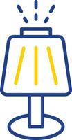 Table Lamp Line Two Colour Icon Design vector