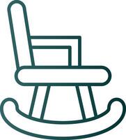 Rocking Chair Line Gradient Icon vector