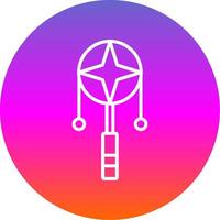 Spin Drum Line Gradient Circle Icon vector