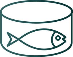 Tuna Can Line Gradient Icon vector