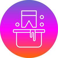 Washing Clothes Line Gradient Circle Icon vector