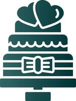 Wedding Cake Glyph Gradient Icon vector