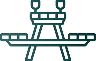 Picnic Table Line Gradient Icon vector