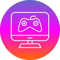 Screen Line Gradient Circle Icon vector