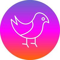 Bird Line Gradient Circle Icon vector